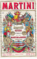 W4250-MARTINI ROSSO LABEL, VERMOUTH, TORINO, DRINKS, BAR AND FOOD - Alcools & Spiritueux