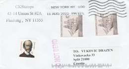 USA - Cover Sent USA To Croatia 2022 - Lettres & Documents
