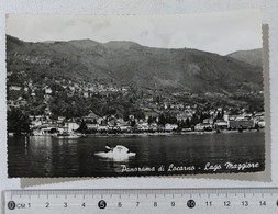 I121687 Cartolina Svizzera - Locarno - Panorama Lago Maggiore - VG 1956 - Locarno