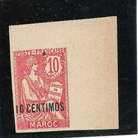 MAROC N°12a - Non Dentelé - Coin De Feuille - Neuf(*) - SUP - Ungebraucht