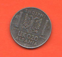 Albania 0,20 Lek 1939 Albanie Shqipni Steel Coin - Albania