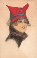 CPA Illustrateur - Nanni - Mode - Chapeau Avec Des Ailes - Portrait De Femme - Nanni