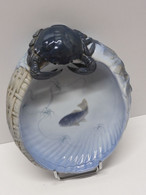 *RARE SUPERBE COUPE VIDE POCHE CRABE BLEU PORCELAINE ROYAL COPENHAGUE Déco    E - Royal Copenhagen (DNK)