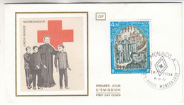 Croix Rouge - Monaco - Lettre FDC De 1977 - Oblit Monaco - Religieux - Storia Postale