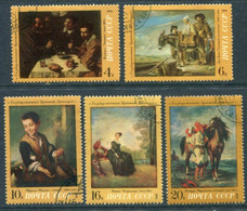 SOVIET UNION 1972 Foreign Paintings Used.  Michel 4036-40 - Oblitérés