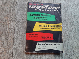 Mystère Magazine N° 172 Ellery Queen Chandler Mc Givern Irish Les Maîtres Du Policier 1962 - Opta - Ellery Queen Magazine