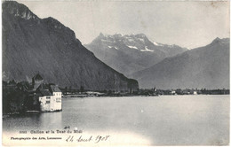 CPA-Carte Postale Suisse Veytaux  Chillon Et La Dent Du Midi 1908  VM55089 - Veytaux