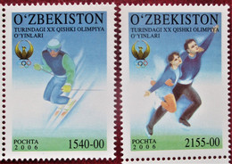 Uzbekistan  2006  Olympic In Torino   2 V     MNH - Hiver 2006: Torino