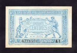 Trésorerie Aux Armées - 50 Centimes - Lettre A1 - Neuf - 1917-1919 Army Treasury
