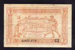 Trésorerie Aux Armées - 1 Franc - Lettre C2 - 1917-1919 Legerschatkist