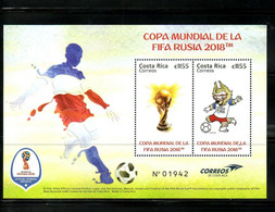 MNH SHEET COSTA RICA, 2018 Soccer World Cup Rusia - 2018 – Russie