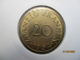 France: Sarre 20 Francs 1954 - Andere & Zonder Classificatie