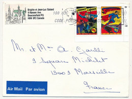 CANADA - Env Affranchie Timbres B.D. - Johny Canuck + Superman - Stripsverhalen