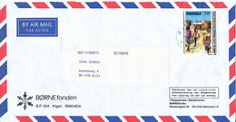 Rwanda Air Mail Cover Börnefonden Sent To Denmark 1989 - Andere & Zonder Classificatie