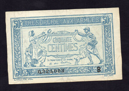Trésorerie Aux Armées - 50 Centimes - Lettre B - P. Neuf - Rare - 1917-1919 Army Treasury