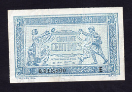 Trésorerie Aux Armées - 50 Centimes - Lettre E - Sup++ - 1917-1919 Trésorerie Aux Armées