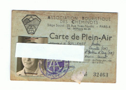 Carte De Plein Air - ATC - Association Touristique Des Cheminots - France 1959 Et 1960.( Fr107) - Europa