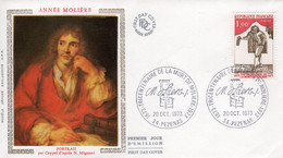 Tricentenaire De La Mort De Molière - Paris 20 OCTOBRE 1973 - 1970-1979