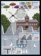 DENMARK (2017) - Carte Maximum Card ATMs NORDIA 2017 - Vejle Fjord Bridge, Umbrellas, Bølgen - Maximum Cards & Covers