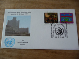 (7) UNITED NATIONS -ONU - NAZIONI UNITE - NATIONS UNIES * FDC 1993 * HUMAN RIGHTS SERIES - Cartas & Documentos