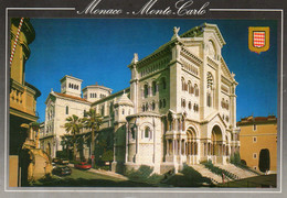 - PRINCIPAUTE DE MONACO. - La Cathédrale. - Flamme Et Timbre (Princesse GRACE.) - Scan Verso - - Kathedrale Notre-Dame-Immaculée