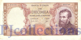ITALIA - ITALY 10000 LIRE 27/07/1964 PICK 97b VF - 10000 Liras