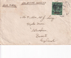 MALAYA STRAIT SETTLEMENTS 1940s ACTIVE SERVICE COVER TO ENGLAND. - Malaya (British Military Administration)