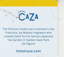 SAN FRANCISCO  HOTEL CAZA - Hotel Key Cards