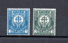 Ireland 1933 Set Def.stamps Holy Year (Michel 59/60) MLH - Unused Stamps