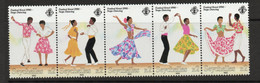 Seychelles 1990 Creole Festival Sega Dancing Strip Of 5, MNH, SG 788/92 (B) - Seychelles (1976-...)