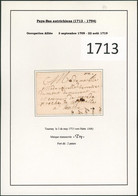Occupation Alliée - Page De Collection : L. Datée De Tournay 3 May 1713 + Marque Manusc. "Try", Port 2 Patars > Ath - 1714-1794 (Austrian Netherlands)