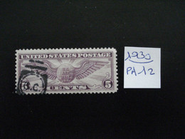 USA Poste Aérienne 1930 - Insigne De Pilote 5c Violet - Y.T.  PA 12  - Oblitéré - Used - 1a. 1918-1940 Oblitérés