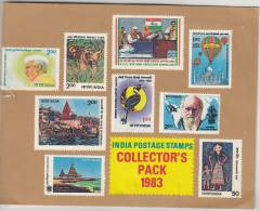 India MNH 1983, Post Office / Department Collectors Year Pack (Without 1 Item Charles Darwin) - Volledig Jaar