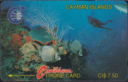 Cayman Islands - CAY-03a - Under Water - Diver - Old Logo - 3CCIA CI$7.50 - Antillen (Overige)