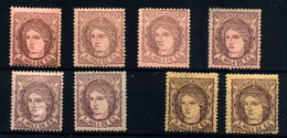 España Nº 102*, 102b*, 102c*. Año 1870 - Unused Stamps