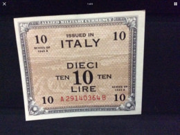 Italia Banconote Da Lire 10 Occupazione  Americana In Italia AMGOT FDS - Ocupación Aliados Segunda Guerra Mundial