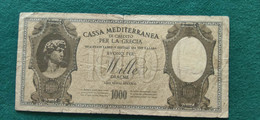 Italia Cassa Mediterranea 1000 Drakme - Italian Occupation (Aegean)