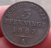 3 Pfenninge Wilhem I 1863 A - Taler & Doppeltaler