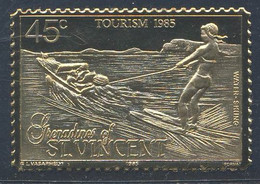 Grenadines Of St. Vincent 1985 Mi 398 SG 387 - Golden Stamp - Water-skiing / Wasserskifahren - Ski Nautique