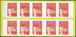 FRANCE  CARNETS N°3085 A C310 Timbres Impression Maculée - 1997-2004 Marianne Du 14 Juillet