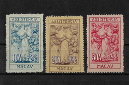 MACAU STAMP - 1953-56 Symbol Of Charity - Inscription "ASSISTENCIA" SET MH (BA5#323) - Segnatasse