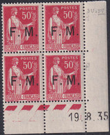 FRANCE  C.DATES FM N°7 50c Paix Type I 19-8-35 Qualité:** Cote:100 - Andere & Zonder Classificatie