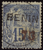 BENIN   N°16 75 Sur 15c Bleu TB Qualité:OBL Cote:1250 - Gebruikt