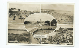 Postcard Devon Multiview Rp Paignton With The Windmill View Card Posted Stamp Gone - Paignton