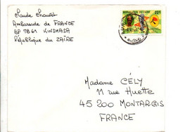 ZAIRE SEUL SUR LETTRE POUR LA FRANCE 1978 - Lettres & Documents