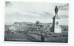 Postcard Yorkshire Captain Cook Monument Whitby. Unused Salmon - Whitby