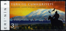 Türkiye 2021 Mi 4667 MNH Battle Of Malazgirt, 950th Anniv | Cavalry, Horse, Archer, Falcon, Flag, Pennant - Ungebraucht