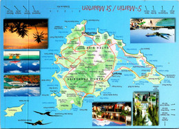 (2 J 59) France / Nehternads - Island Of St Martin / St Maarten - Map / Carte Géographique - Saint Martin