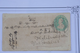 BD11 INDIA    BELLE LETTRE  1906+ ++A  VOIR ++ ?  A  ? VIA MADRAS  +AFFRANCH. INTERESSANT - 1902-11 King Edward VII