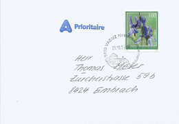 Liechtenstein 2014 Vaduz Siberian Sword Lily Iris Sibirica Cover - Briefe U. Dokumente